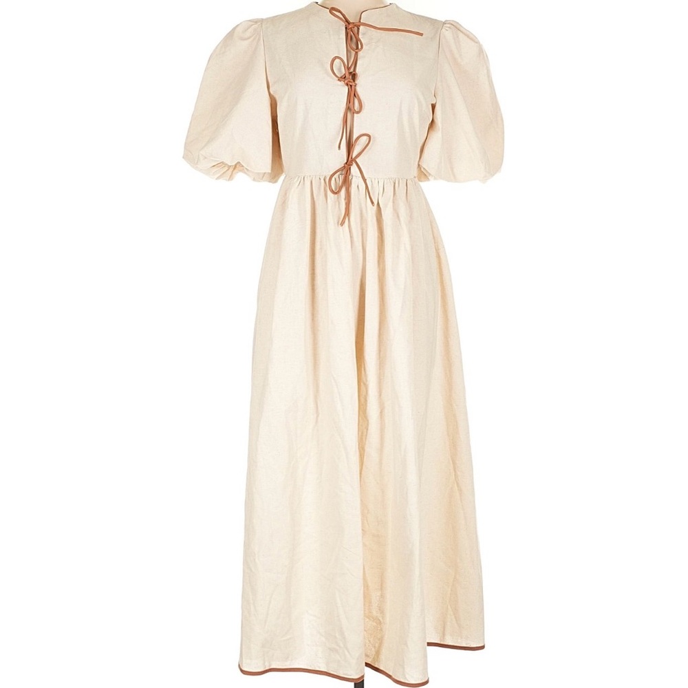 NWOT Elegant Cream Maxi Dress